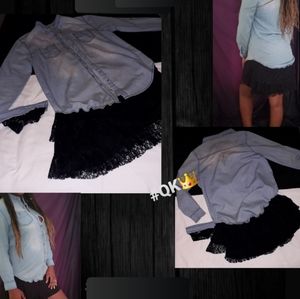 Denim shirt tutu Dress